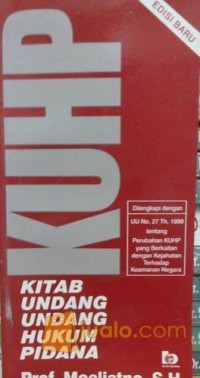Image of KUHP KITAB UNDANG-UNDANG HUKUM PIDANA